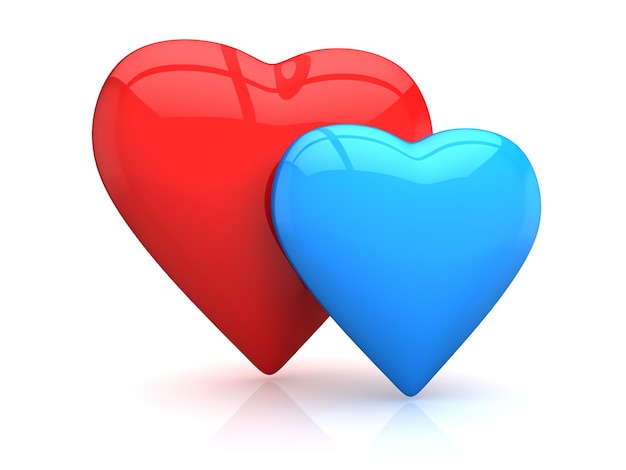 Cuore rosso e blu