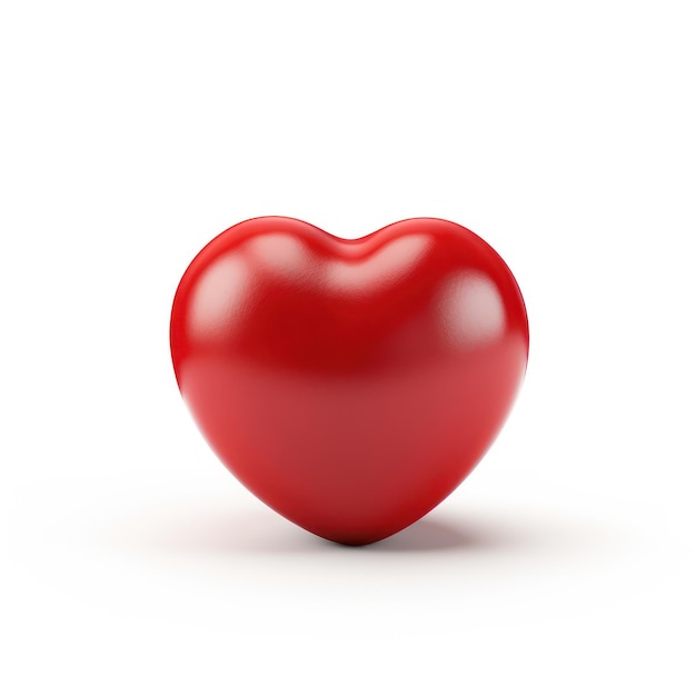 cuore rosso isolato su bianco