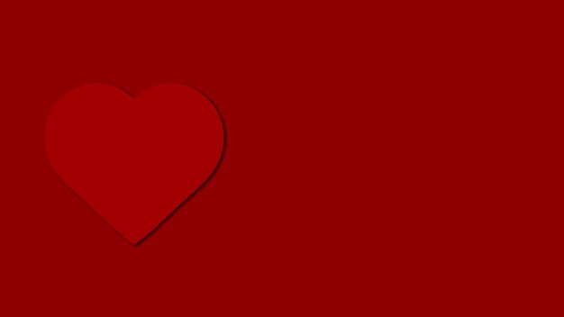 Cuore rosso su sfondo rosso Carta Amore di San Valentino Immagine di un cuore