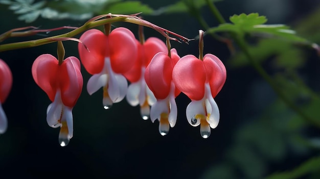 Cuore sanguinante Fiore Splendidamente fiorito IA generativa