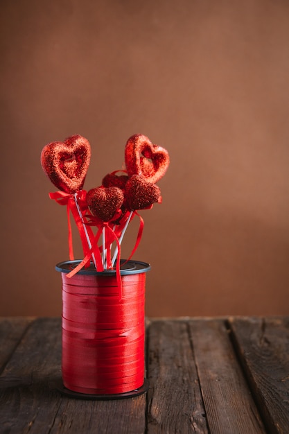 Cuore su un bastone per San Valentino