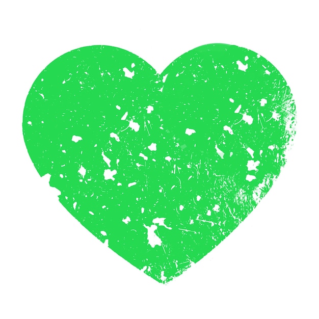 Cuore verde grungy