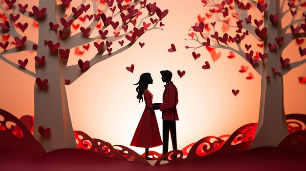 Cuori di carta per il giorno di San Valentino