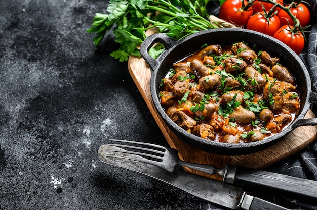 Cuori di pollo al forno in padella