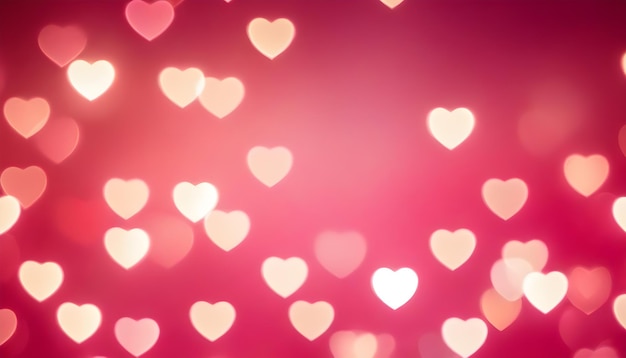 Cuori luminosi Bokeh Background d'amore