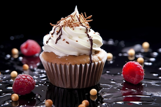 cupcake al cioccolato con panna montata