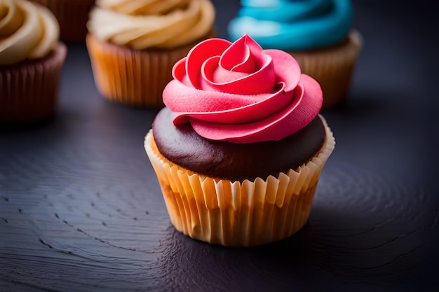 cupcake colorati con deliziosi