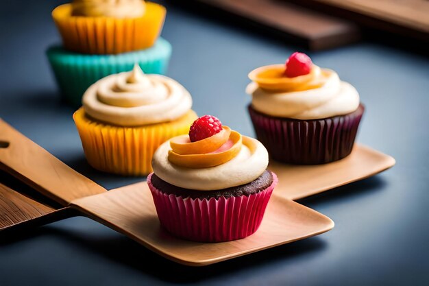 cupcake colorati con deliziosi