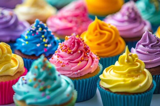 Cupcake dai colori vivaci, dolcetti gioiosi per tutti