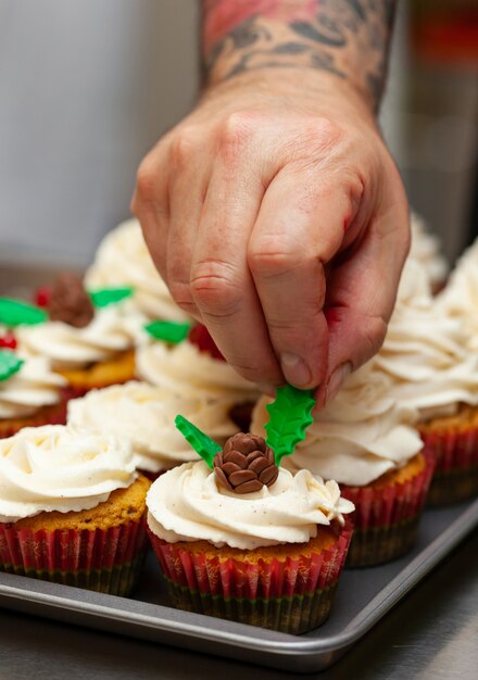 Cupcake di pan di zenzero per natale