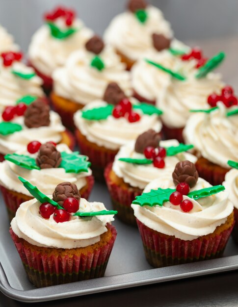 Cupcake di pan di zenzero per natale