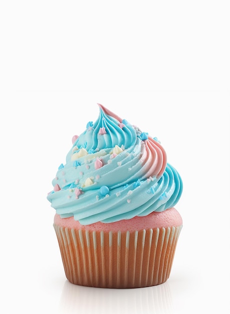 Cupcake isolare su sfondo bianco IA generativa