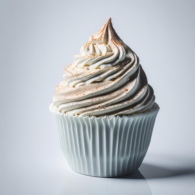 Cupcake isolato su sfondo bianco IA generativa
