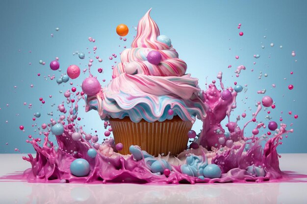 Cupcake Symphony Sfondo bianco Magia