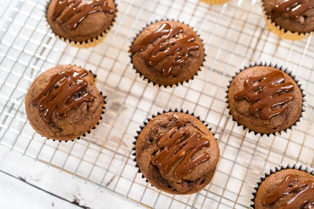 Cupcakes al cioccolato e lamponi