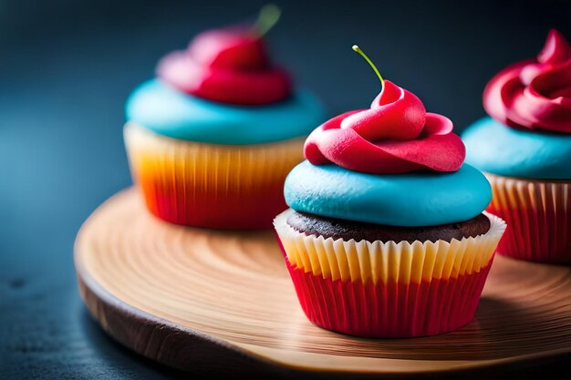 cupcakes colorati con deliziosi