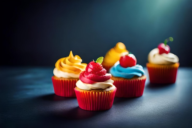 cupcakes colorati con deliziosi