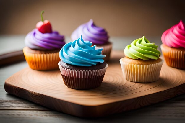 cupcakes colorati con deliziosi