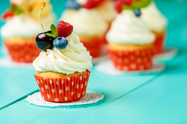 Cupcakes con bacche estive