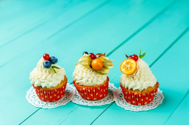 Cupcakes con bacche estive