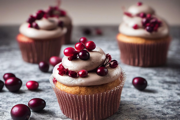 Cupcakes con ciliegia