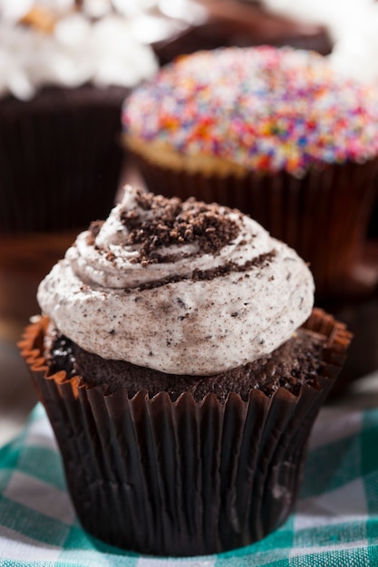 cupcakes con panna e cioccolato