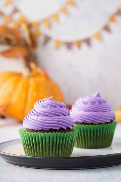 Cupcakes di Halloween o del giorno del Ringraziamento