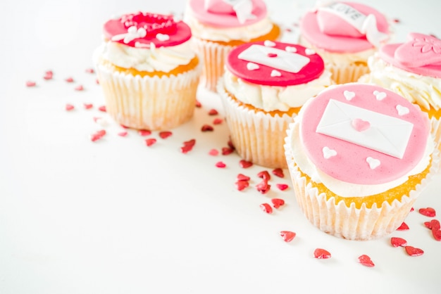 Cupcakes rosa e rosso di San Valentino