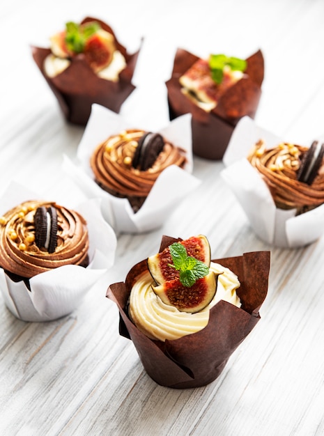 Cupkakes con fichi e cioccolato