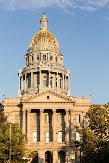 Cupola ricoperta d'oro di State Capitol Denver