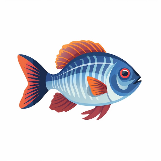 Curioso pesce Nemo che nuota con l'illustrazione di Dory