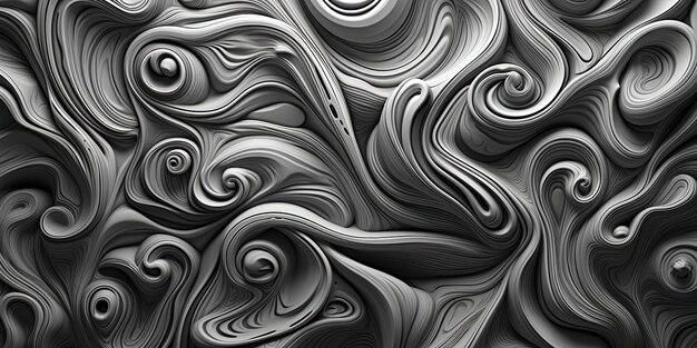 curls art grafico astratto di resnonk nello stile di pennellate sensibili