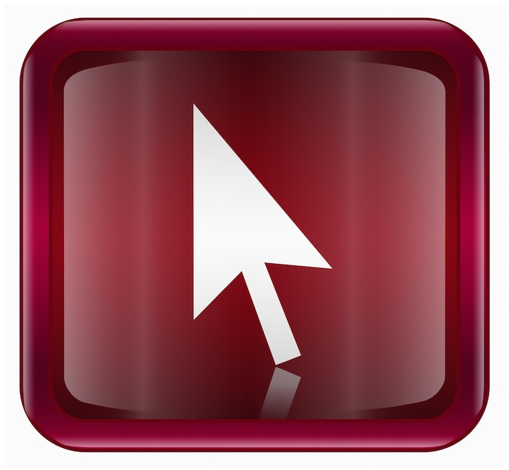 Photo cursor icon dark red
