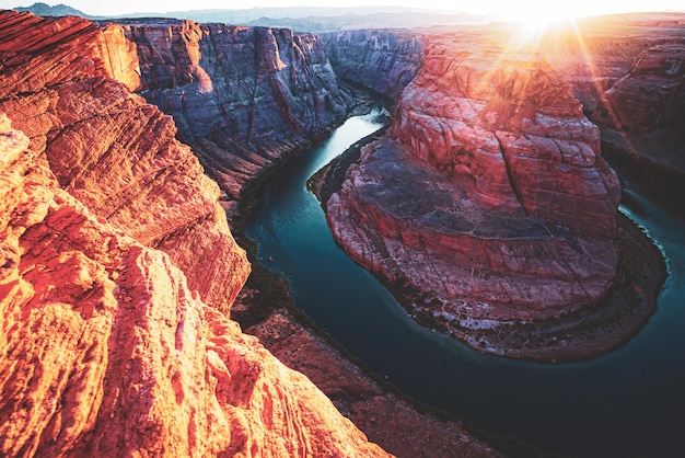 Curvatura a ferro di cavallo dell'Arizona nel Grand Canyon.