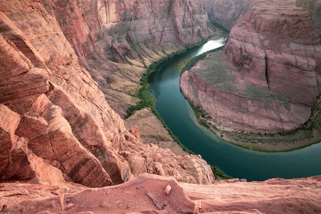 Curvatura a ferro di cavallo sul fiume colorado avventura concetto di vacanza americana west usa