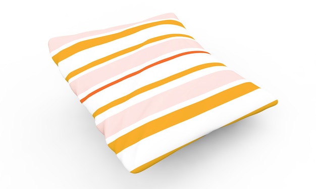 Cuscino isolato su uno sfondo bianco Rendering 3D