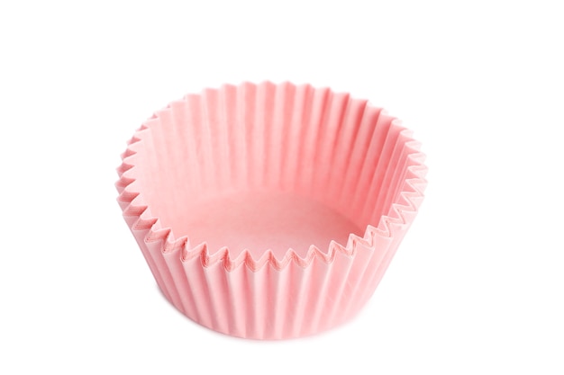 Custodie per cupcake isolate su sfondo bianco