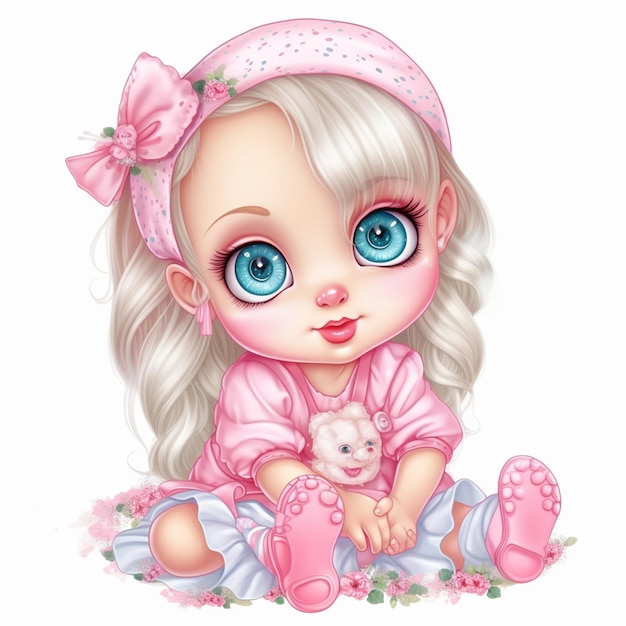 cute_baby_barbie_sublimation_clip