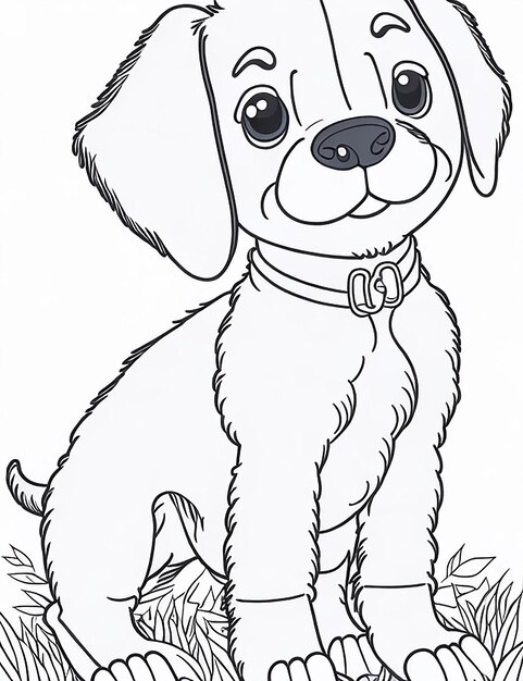 Cute Cartoon cucciolo e cane Illustraton