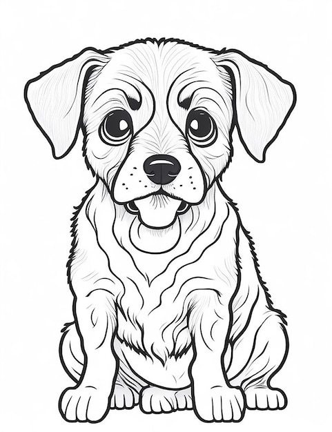 Cute Cartoon cucciolo e cane Illustraton
