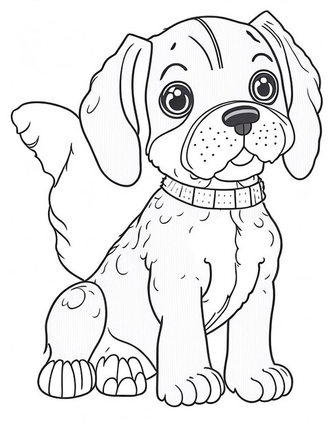 Cute Cartoon cucciolo e cane Illustraton