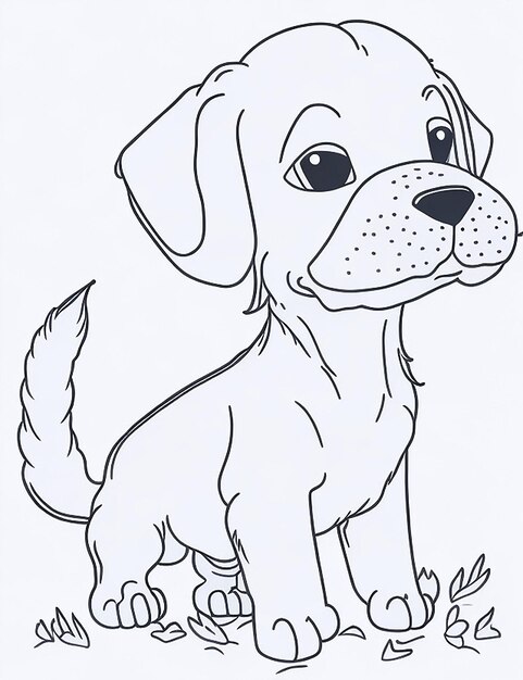 Cute Cartoon cucciolo e cane Illustraton