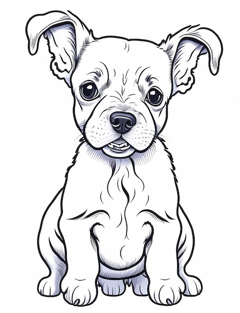 Cute Cartoon cucciolo e cane Illustraton