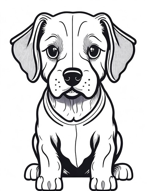 Cute Cartoon cucciolo e cane Illustraton