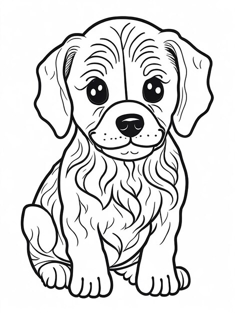 Cute Cartoon cucciolo e cane Illustraton