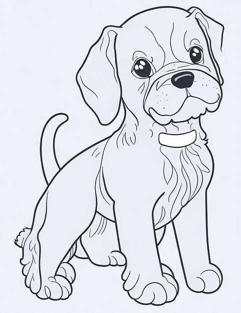 Cute Cartoon cucciolo e cane Illustraton