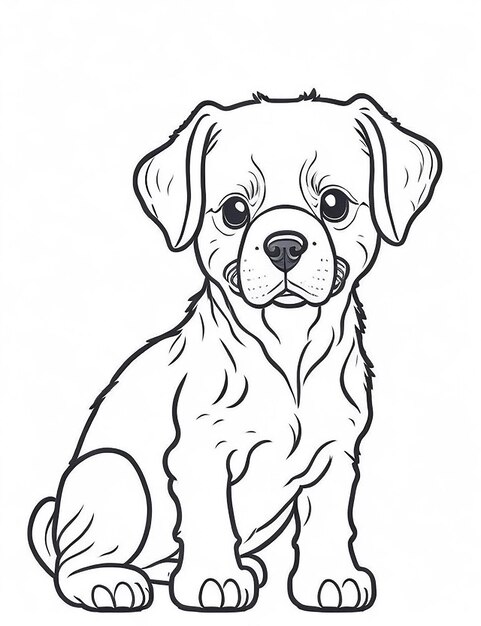 Cute Cartoon cucciolo e cane Illustraton