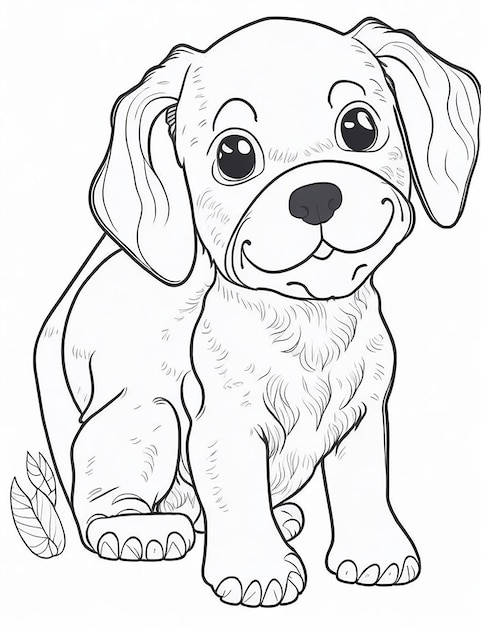 Cute Cartoon cucciolo e cane Illustraton