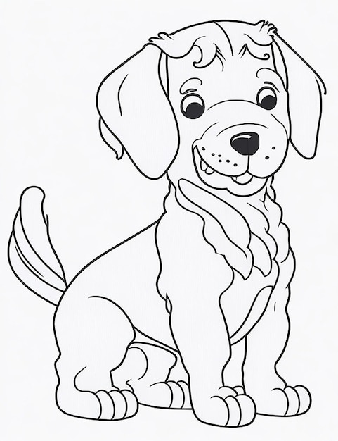 Cute Cartoon cucciolo e cane Illustraton