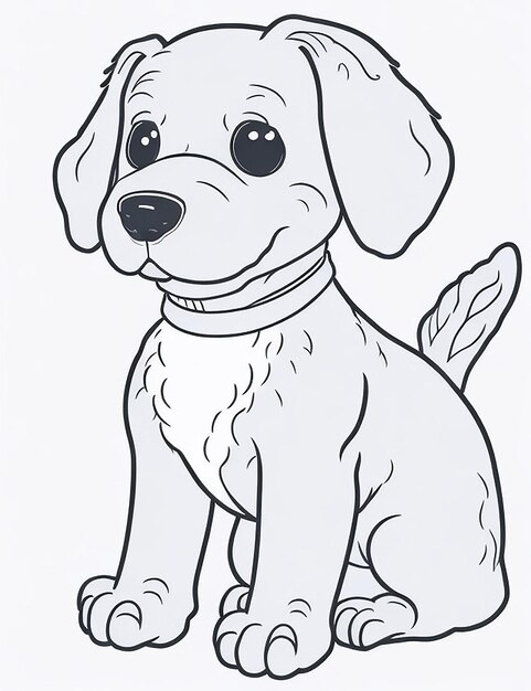 Cute Cartoon cucciolo e cane Illustraton